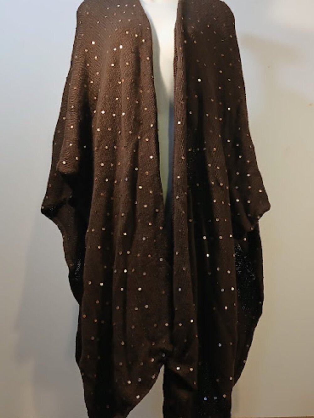 Chico's Brown Cotton Shawl Shrug